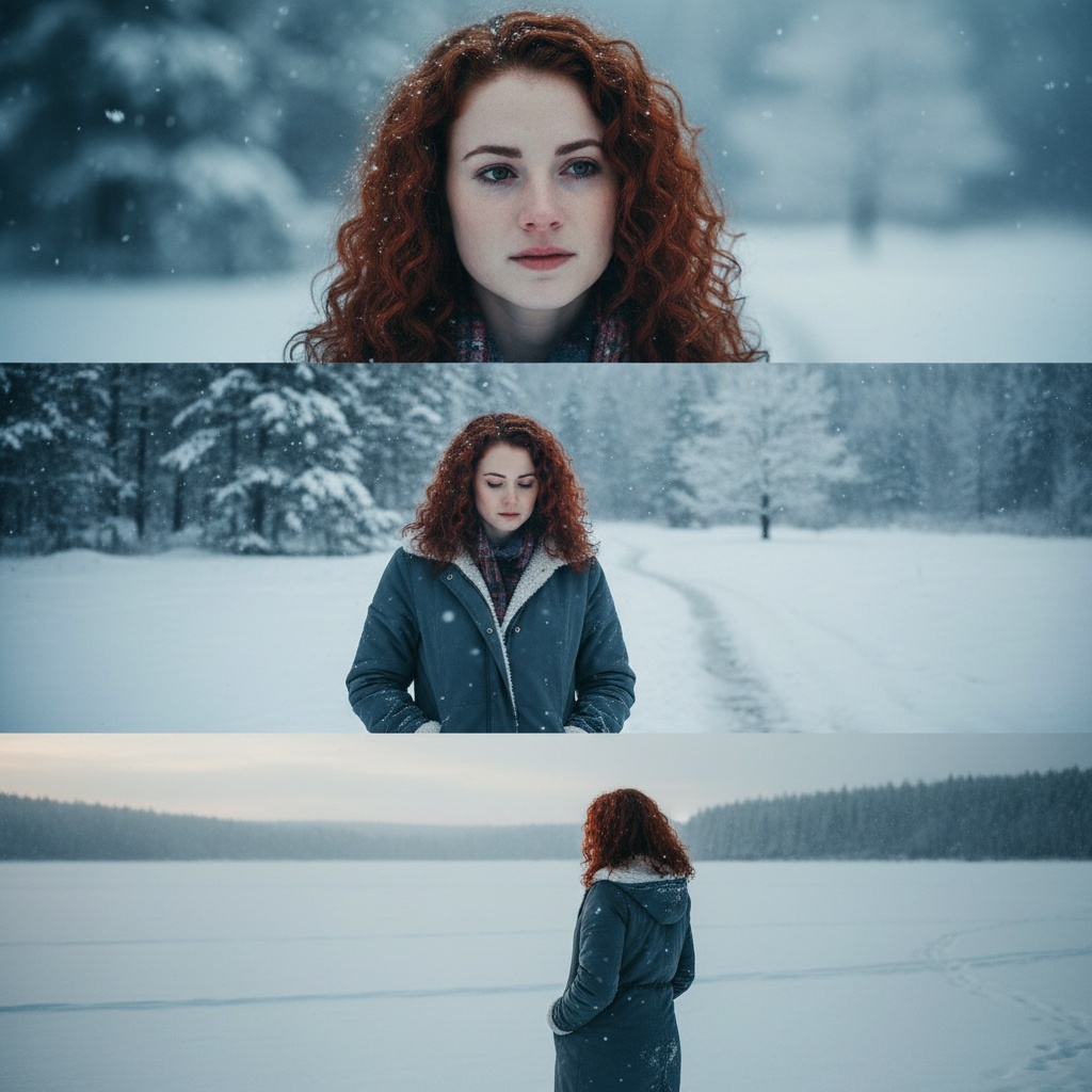 Output result for Snowy Melancholy Triptych